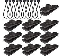 Clips De Serrage Pour Auvent De Camping Clip Pour Auvents En Corde À Vent En Plastique Ensemble Clips Bâche Verrouiller Les Accessoires De Pince D'auvent Pour Extérieure Auvent De Camping 20pcs (Noir)