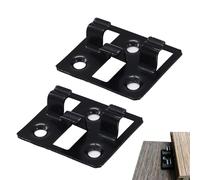 Clips de sol WPC, fixations cachées en acier inoxydable, convient pour les carreaux de sol WPC et BPC, fixations au sol faciles à monter (100 clips, 100 vis, noir) (écart 5 mm, hauteur 8 mm)