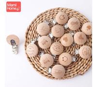Clips De Sucette En Bois Pour Bébé, 10 Pièces, Anneau De Dentition En Bois, Vierge, Porte-Sucette En Chaîne, Fermoir De Sucette, Accessoires D'infirmière, Cadeaux