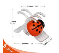 Clips de Support de plante en plastique,10 à 200 pièces,pour tige d'orchidée,pour Support de vigne,fleur végétale,ensemble de serrage de branche,outil de jardin - Type H-5 Claws-10pcs