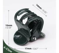 Clips de Support de plante en plastique,10 à 200 pièces,pour tige d'orchidée,pour Support de vigne,fleur végétale,ensemble de serrage de branche,outil de jardin - Type C-6 Claws-10pcs