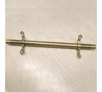 Clips de support de tapis d'escalier en laiton Antique, tringles d'escalier réglables for des tapis sécurisés, embouts et supports inclus(Brass-3pcs,102cm(40in))