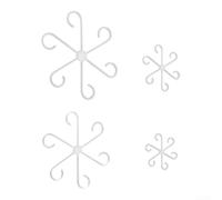 Clips de support réutilisables en plastique transparent 4 tailles réglables