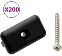 Clips de terrasse avec vis 200 pcs. Plastique Acier inoxydable 304