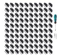 Clips de terrasse composites, attaches cachées, 100 pièces avec vis, plastique, 1,27 x 0,6 x 3,7 cm, pour cadres de terrasse en bois et terrasses composites rainurées, fixation de