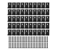 Clips de Terrasse de Jardin - Outils de Fixation Haute Résistance avec Vis - Kit Démarrage 50 Clips pour Lames de Terrasse,Pour jardin extérieur cour patio véranda piscine balcon toit et