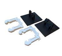 Clips de tiroir à fermeture douce pour Cooke & Lewis - Kit de réparation 4 pièces - Compatible avec les cuisines B&Q IT MFI - 2 noirs et 2 blancs