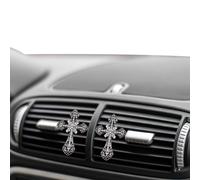 Clips de ventilation pour désodorisants de voiture,Clips de parfum de voiture Crystal Cross - Agrafes automatiques de passage de désodorisants pour des femmes, décoration intérieure de diffuseur d'de