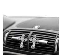 Clips de ventilation pour désodorisants de voiture - Clips d'évent de voiture Bling Cross - Agrafes automatiques de passage de désodorisants pour des femmes, décoration intérieure de diffuseur d'de vo