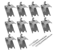 Clips d'étagère de réfrigérateur, Clips d'étagère de réfrigérateur 10pcs, support refroidisseur congélateur en acier inoxydable, Boucles carrées remplacement, support Bracket
