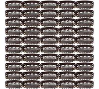 Clips d'extension cheveux 50 pièces Clips perruque en forme U en métal 28mm pour extensions de cheveux et perm（Marron foncé）