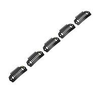 Clips d'extension de Cheveux, Clips pour Extensions de Cheveux 50 Pièces Pinces à Cheveux d'extension en Acier Inoxydable à 8 Dents pour un Usage Domestique et en Salon (BLACK)