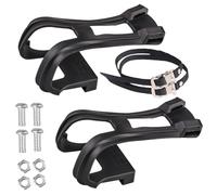 Clips d'orteils à vélo et sécurité de sécurité pédales de vélos à vélo avec Cages d'orteil pour Accessoires Cycle Fixe
