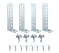 Clips D'ouragan, Avec Construction En Acier Robuste, 10.8x3.81x0.28cm, Kit De Support De Condenseur, Supports De Montage À Attachement, Matériau Résistant Aux Intempéries, Pour Maison, L'hôtel, Garage