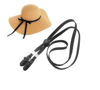 Clips du chapeau pour le vent - Secure STRAP, Cordon de menton réglable | Accessoire de porte-greffe à vent, puissant dispositif de retenue anti-perdant, longe durable multifonction pour la pêche au g