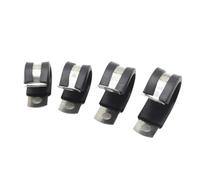 Clips en caoutchouc doublés P, Clips P doublés de caoutchouc en acier inoxydable 304, 50 pièces, 6-30mm, for montage câbles, colliers serrage(12MM)