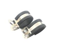 Clips en caoutchouc doublés P, Clips P doublés de caoutchouc en acier inoxydable 304, 50 pièces, for le montage tuyaux câbles, plusieurs tailles(22mm)