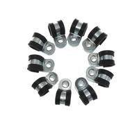 Clips en caoutchouc doublés P, Clips P doublés de caoutchouc for câblage, câble, montage tuyau, paquet 10, 6-50mm(40mm)