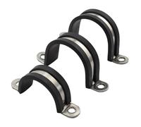 Clips en caoutchouc doublés P, Colliers de serrage U et P doublés caoutchouc en acier inoxydable 304, for tuyau câble 6-110mm, 85 pièces(Dia30(3pcs))