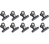Clips en métal Clips de charnière en acier inoxydable Papeterie Documents en métal Clips pour photos Factures Cartes Dessins Art Travail Factures Papiers Étiquette de prix 10 pièces (noir foncé)Intel