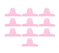 Clips en métal grands trombones en fer forte Force de serrage bord lisse polyvalent bureau usage domestique 10 pièces (Rose)