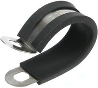 Clips en P doublés de caoutchouc, 10 pièces, colliers serrage for tuyaux, fixations câbles, attaches fixes(6mm)