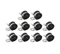 Clips en P en acier inoxydable avec doublure en caoutchouc EPDM, colliers de serrage pour montage de câbles, collier de serrage fixe pour automobile industrielle (M13)