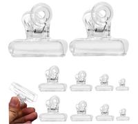 Clips en plastique, tramper papier en plastique 10pcs, Mini fichier transparent multifonction, 5 tailles pour cartes postales, photos, babillards électroniques