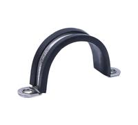 Clips en U doublés de caoutchouc en acier inoxydable 304, 10 pièces, colliers de serrage durables for un montage de câble sécurisé(28MM)