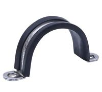 Clips en U doublés de caoutchouc en acier inoxydable 304, 10 pièces, colliers de serrage durables for montage de câbles, for une Installation sécurisée(14mm)