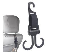 Clips et crochets de poussette - Double sangles pour sacs à langer | Cintres antidérapants multi-usages, organiseurs rotatifs pour dossier de siège pour appuie-tête, sac à main, fauteuil roulant