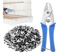 Clips et Pinces pour Cage métallique - Outils de Fixation à Boucle avec 300 J Inclus, idéal pour Construire des enclos pour Animaux de Compagnie, Convient pour Oiseaux, volailles, Hamster