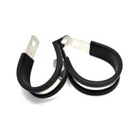 Clips for tuyaux en P doublés de caoutchouc acier inoxydable 304, 10 pièces, 6-55mm(10MM 10PCS)