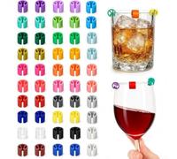 Clips Identification Verre 50pcs 25 Teintes Vives | Ouverture 1.5mm, ajustement , maintien sécurisé, ne glisse pas, divers types verres