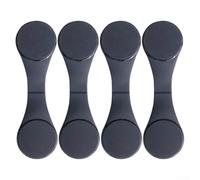 Clips magnétiques en silicone pour rideau de douche - Aimants double face puissants pour garder le rideau fermé, pas de perçage nécessaire, imperméables et résistants à l'usure (noir)