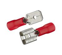 Clips Male Et Femelle Isole 6.3X0.8 Mm Rouge - DEBFLEX 711067