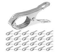 Clips Métalliques Mâchoires Robustes et Ressort Renforcé | Fixation Solide pour Film Poly et Toile D'ombrage, Surface Polie sans Bavure, Usage Jardinage Extérieur
