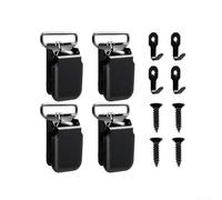 Clips muraux solides avec vis pour accrocher les tapis et tapis de voiture, clips compacts et fiables pour la maison ou le véhicule, solution de suspension polyvalente (4 pièces)