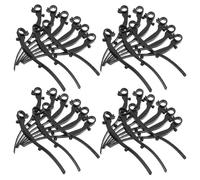 Clips Noirs de Fixation pour Grille de Gouttière, 50 Pièces ABS | Fixation Fiable le Vent, Usage pour Systèmes de Gouttière et Pare-feuilles, Entretien Résidentiel