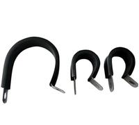 Clips P doublés de caoutchouc en acier inoxydable, 10 pièces, Clips de montage de câbles for colliers de serrage (13mm, 19mm, 22mm, 24mm, 26mm, 32mm)(M32)