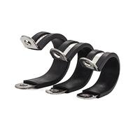 Clips P doublés de caoutchouc en acier inoxydable 304, for tuyaux et câbles Type R, 6-50mm -Colliers en P doublés de caoutchouc(Dia8(6pcs))