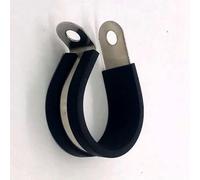 Clips P réglables doublés de caoutchouc en acier inoxydable 304, 5 pièces, colliers de serrage durables for le montage de câbles et le raccordement de tuyaux(28mm)