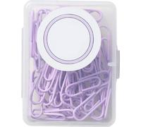 Clips papier métal pour reliure de fichier fournitures de bureau colorées avec boîte de rangement 28 mm lavande violette