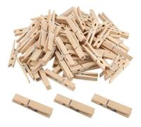 Clips Photo Bois Déco,150 Pcs Mini Pinces à Linge en Bois avec Ficelle de Jute de 10m Mini Pince a Linge Bois Petite Epingle en Bois pour Accrocher Photos,Cartes Postales,Vêtements,Décoration DIY
