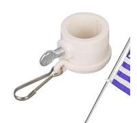Clips pivotants de drapeau rotatif - 2 pack matériel de montage de mât de drapeau antidérapant avec les carabiners | Anneaux de rotation sans effondrement pour les poteaux de drapeaux de 0,8 à 1,26 po