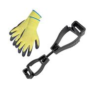 Clips porte-gants, clips pour gants pour le travail Support de suspension à | Robuste pour le personnel de construction, pantalons, sacs, placard, cuisine Noir
