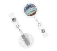 Clips pour badges rétractables - Enrouleurs de badge de billard - En plastique léger - Porte-clés - Joli clip de ceinture pour porte-badges, infirmières et médecins