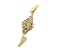 Clips Pour Cardigan ChâLe Lot de 3 pinces à pull rétro motif floral, for cardigan, chemise ou robe, avec broche et pince cordon for le dos(Gold)