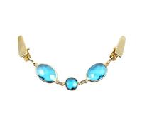 Clips Pour Cardigan ChâLe Pinces à cheveux tendance en métal doré avec pierres précieuses, for foulard ou chemisier(Color-01)