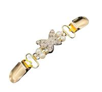 Clips pour châles et cardigans 2 pièces magnifique Cardigan à Clip for femmes, pull, châle, écharpe, Mini ceinture en cristal for robe, chemisier, fermeture à rechute for vestes(Butterfly)